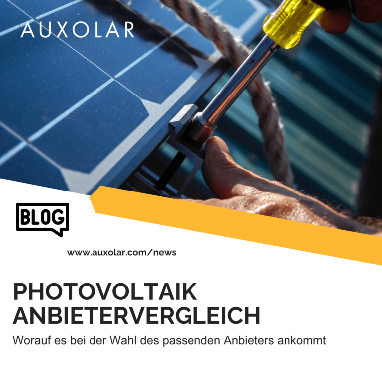 Photovoltaik Anbietervergleich