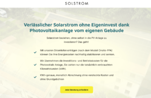 Power Purchase Agreement Anbieter Solstrom