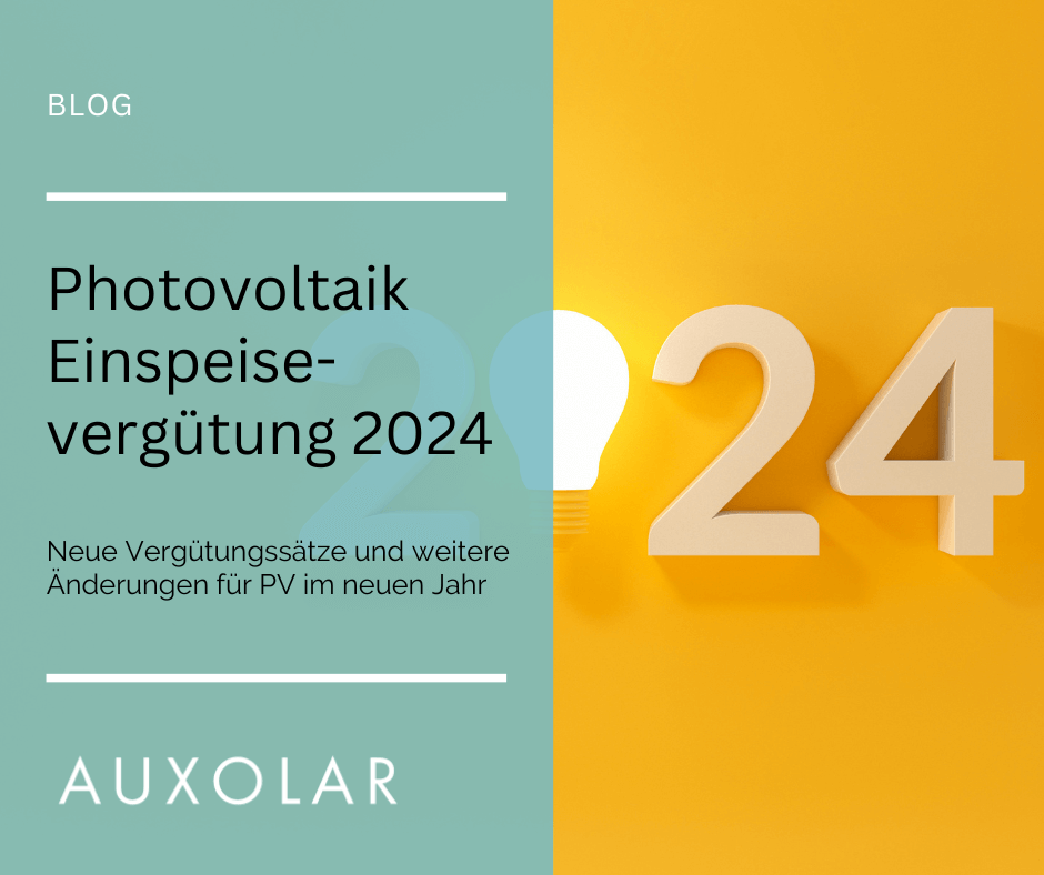 Photovoltaik Einspeisevergütung 2024