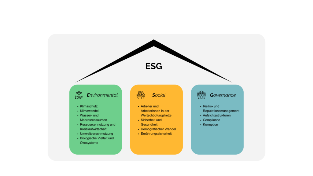 ESG-Kriterien - Umwelt, Soziales, Unternehmensführung